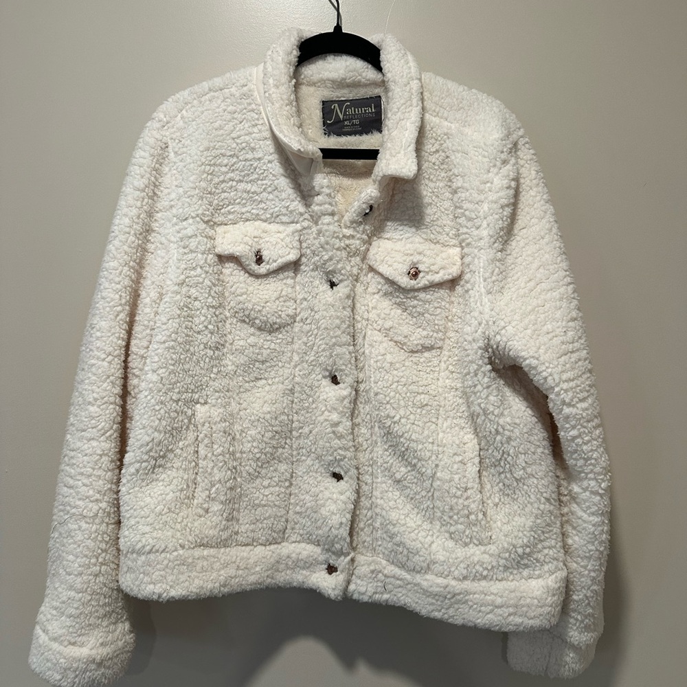 White Sherpa jacket